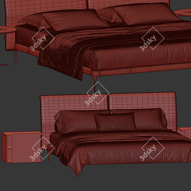 Elegant Ditre Italia ADA Bed 3D model image 6