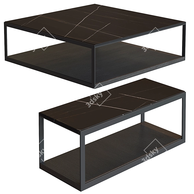 Alisee Molteni Coffee Tables Set 3D model image 9