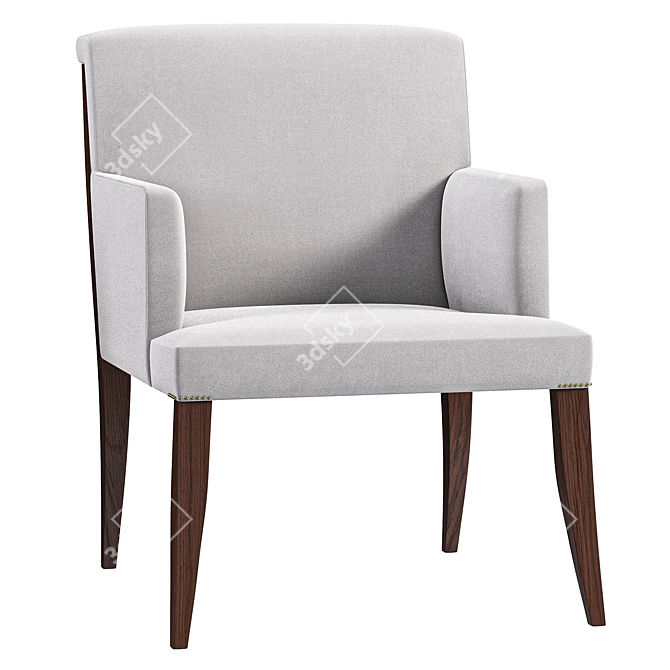 Contemporary Designer Dining Armchair 3D model image 2