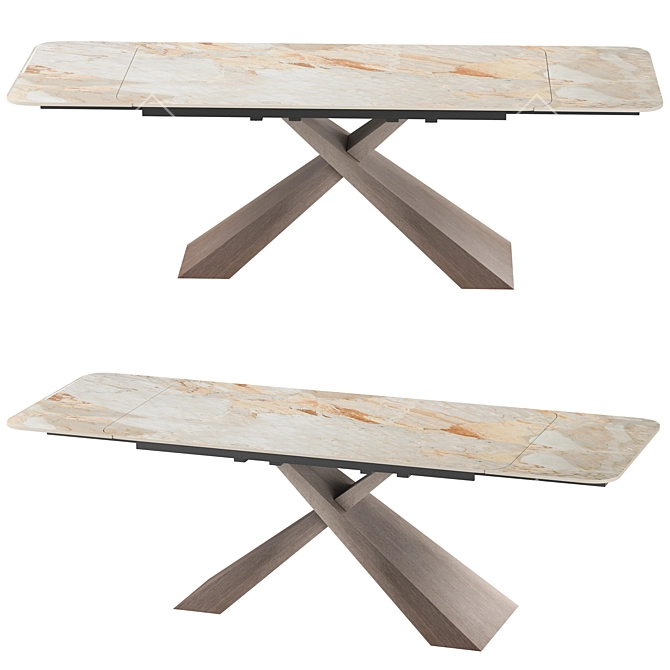 Torino Folding Table with Ceramic Top 3D model image 1