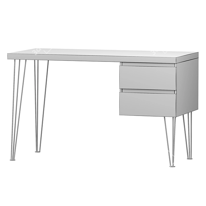 Modern Novum Writing Desk 3D model image 2