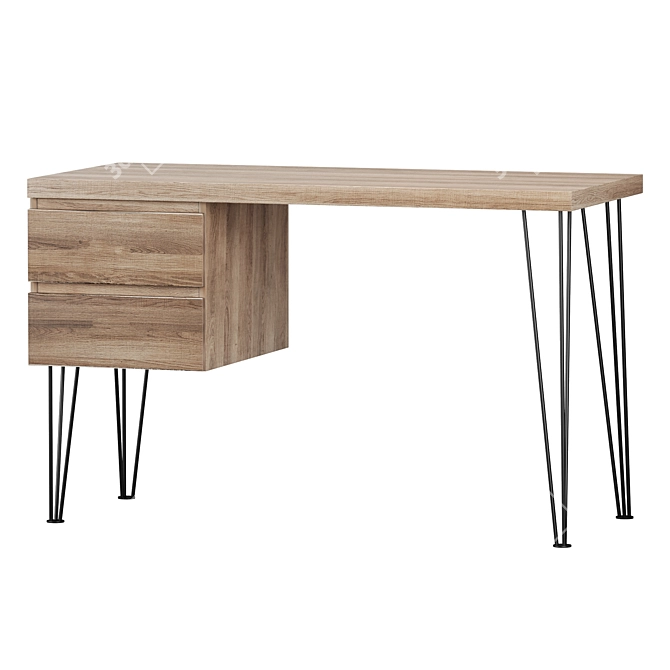 Modern Novum Writing Desk 3D model image 3