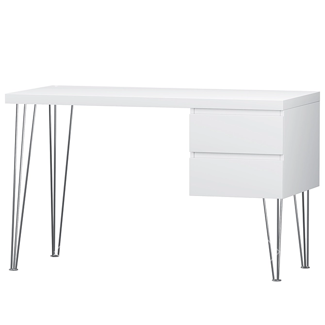 Modern Novum Writing Desk 3D model image 4