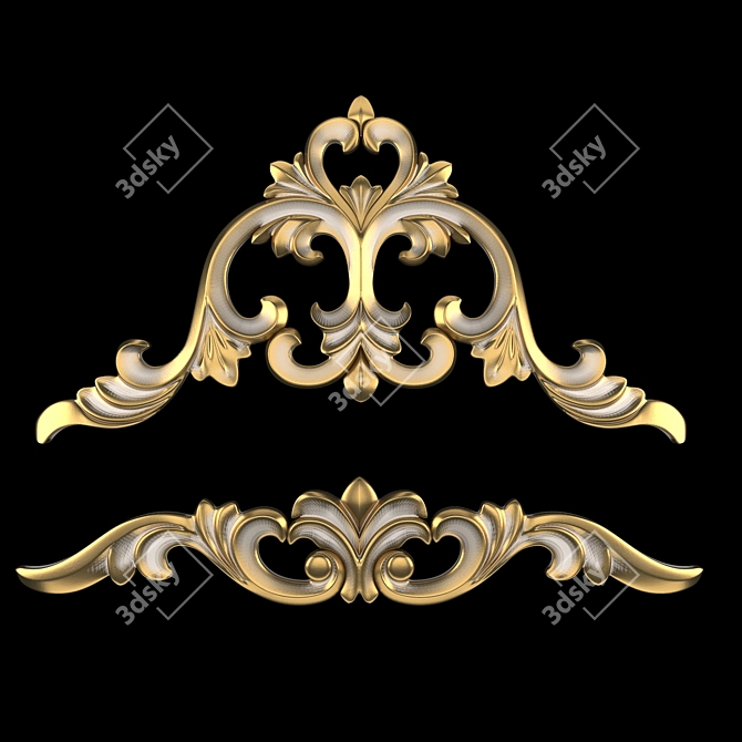 Ornament 09 3D Modeling Filigree 3D model image 1