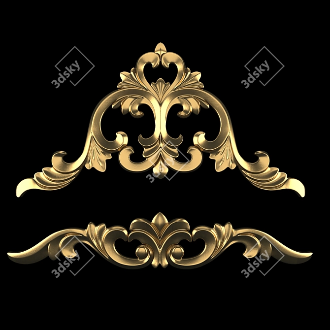 Ornament 09 3D Modeling Filigree 3D model image 2