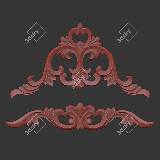 Ornament 09 3D Modeling Filigree 3D model image 7