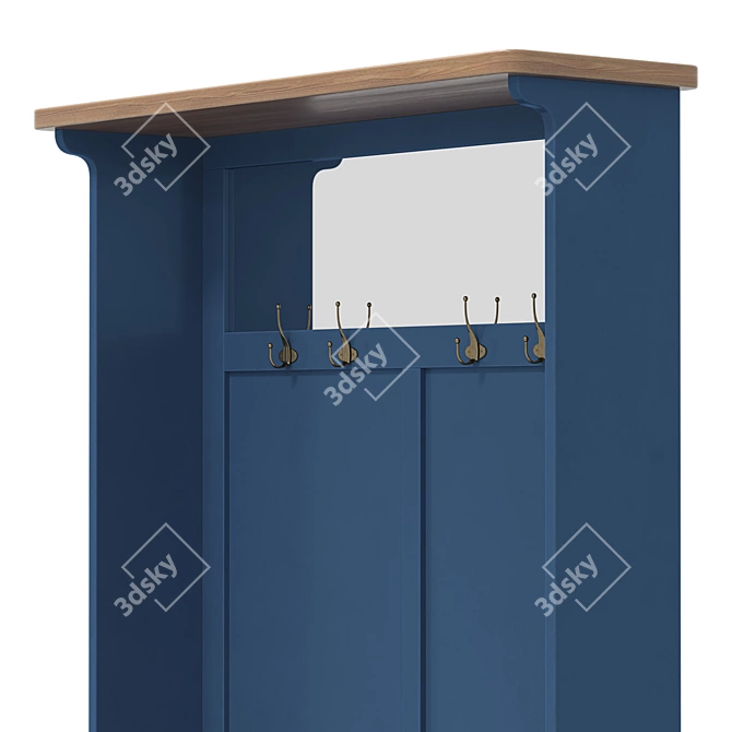Birch Hallway with Iron Accents 3D model image 3