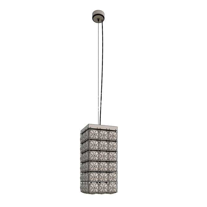 Quadrilux Chrome Gold Pendant 3D model image 3