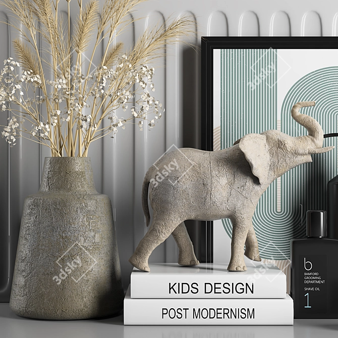  Modern Bathroom Accessories Set 3D model image 2