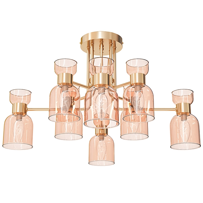 Freya Isla Chandelier, 8 Lights 3D model image 1