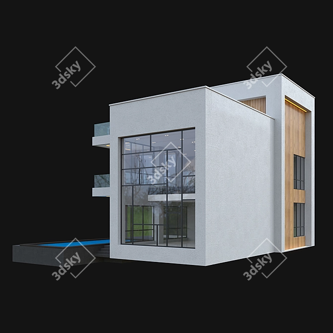 Elegant Modern Villa 01 - 3D Model 3D model image 3