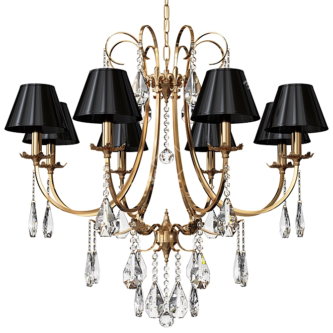 Modern Metal Chandelier C-382/8 3D model image 1