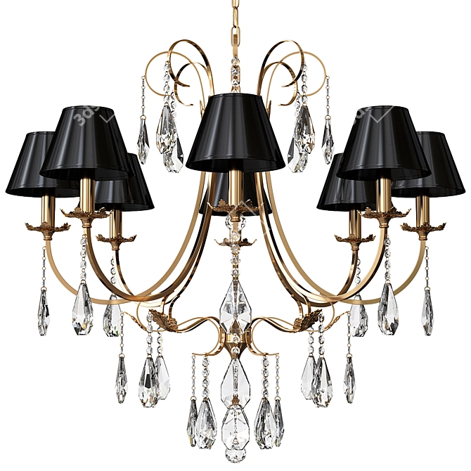 Modern Metal Chandelier C-382/8 3D model image 2