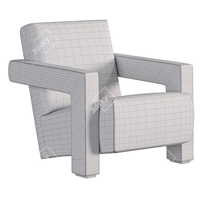 Modern Utrecht Armchair by Cassina 3D model image 3