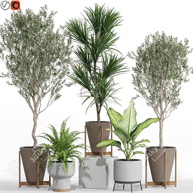 Greenery Assortment 748 3D model image 1