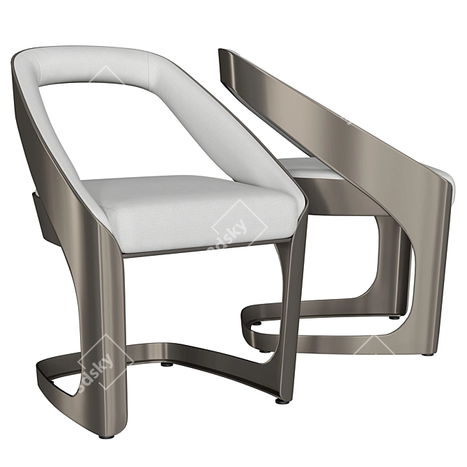 Ocean Wave Inspired Outdoor Dining 3D model image 4