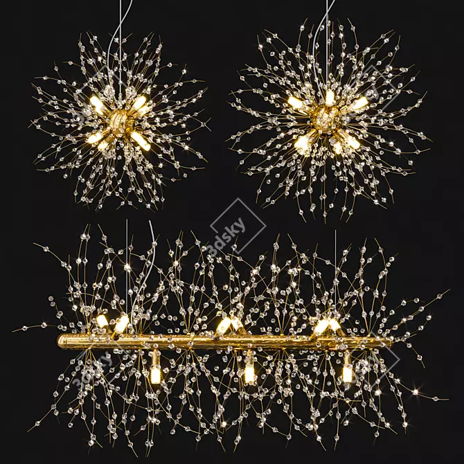 Elegant Rosalia Lighting Fixtures 3D model image 4