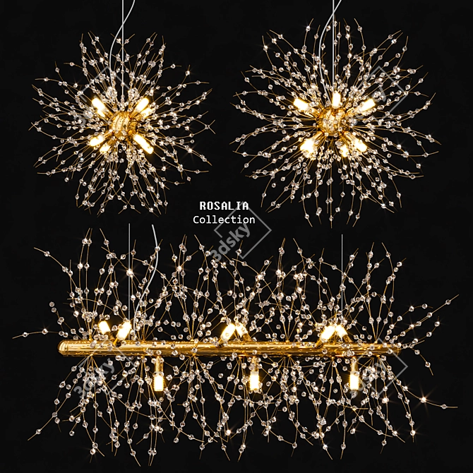 Elegant Rosalia Lighting Fixtures 3D model image 5