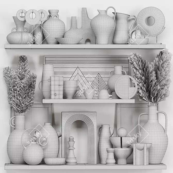 Rustic Decorative Set 3D Model 3D model image 5
