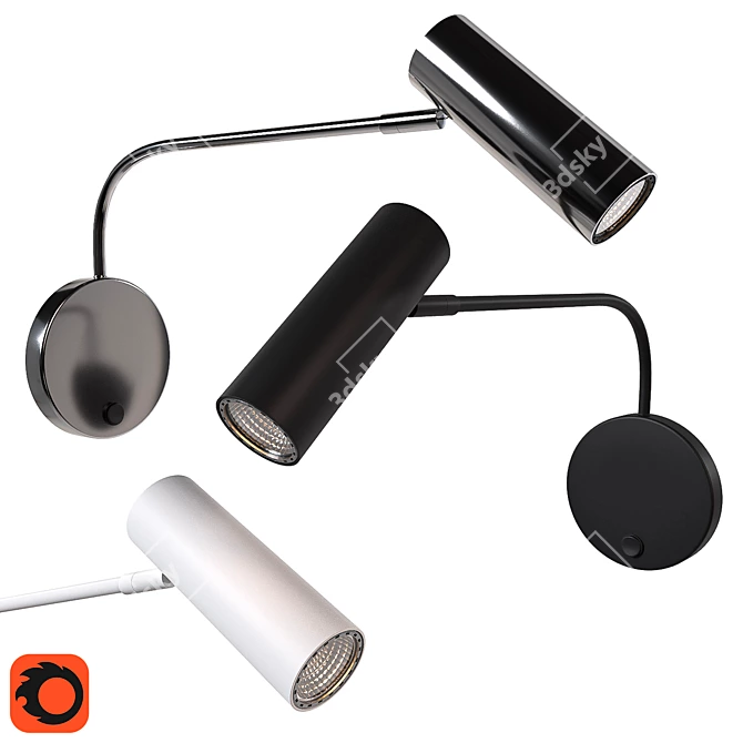 Zuma Line Tubo Wall Light 3D model image 1