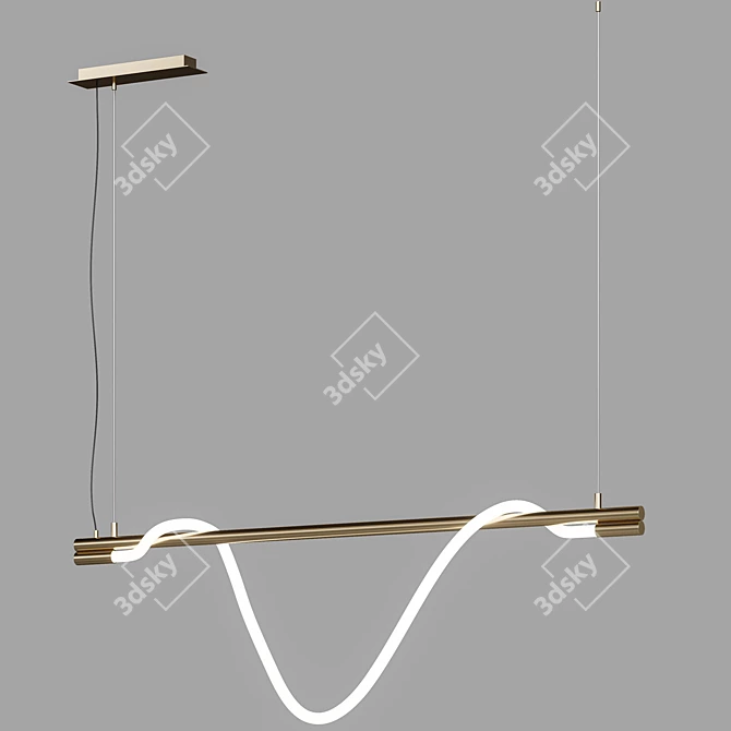 Elegant Zaho Spritzer Pendant Light 3D model image 4