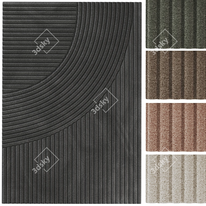 ODC Zen Two Voluminous Area Rug 3D model image 2