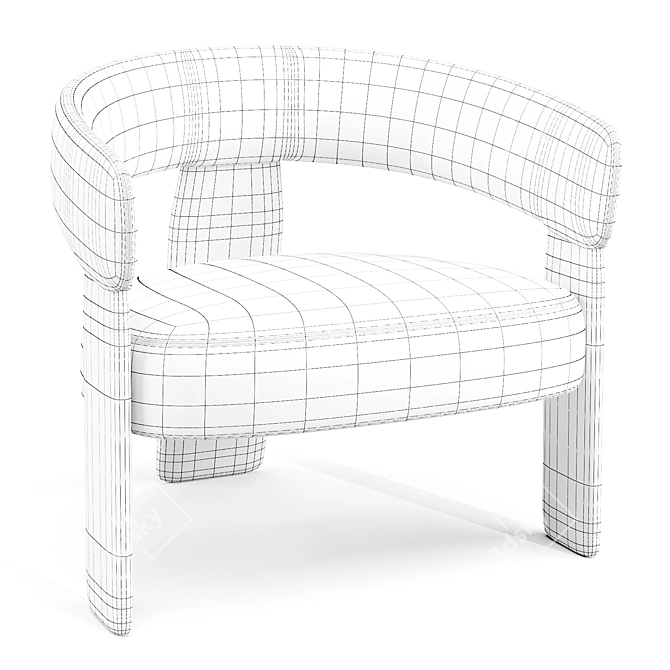 Oru BU2277 Lounge Chair - Bold 70s Inspiration 3D model image 3