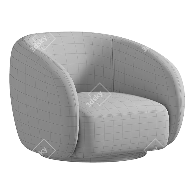 EICHHOLTZ Brice Cream Swivel Armchair 3D model image 5