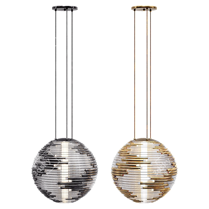 Elegant Gea Sphere Lamp Set 3D model image 2
