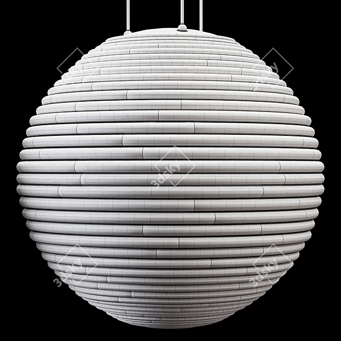 Elegant Gea Sphere Lamp Set 3D model image 5
