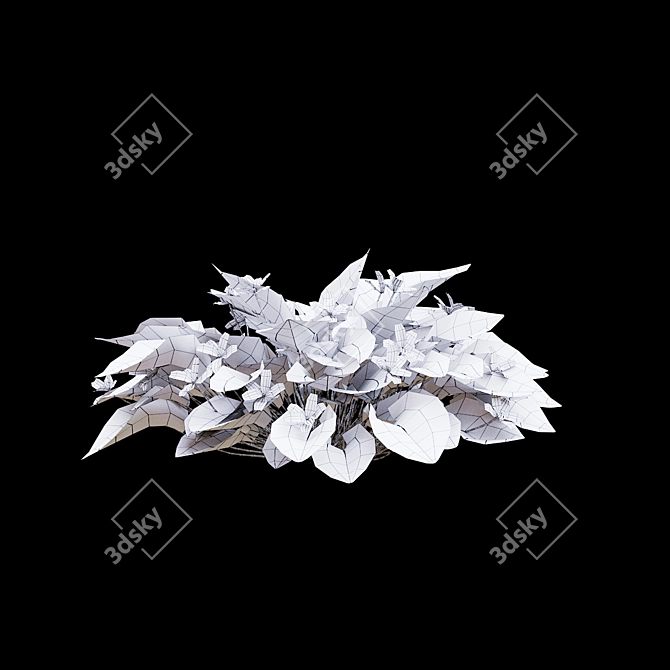 Fragrant Viola Bushes Bundle 3D model image 4
