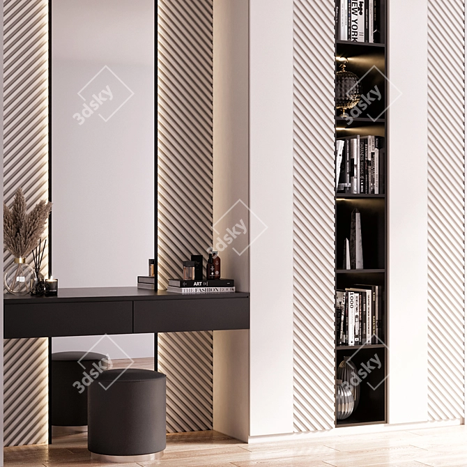 Luxury Modern Hallway Console 3D model image 2