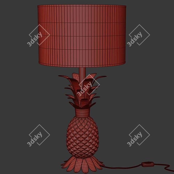  3D Pineapple Bedside Lamp Render 3D model image 3