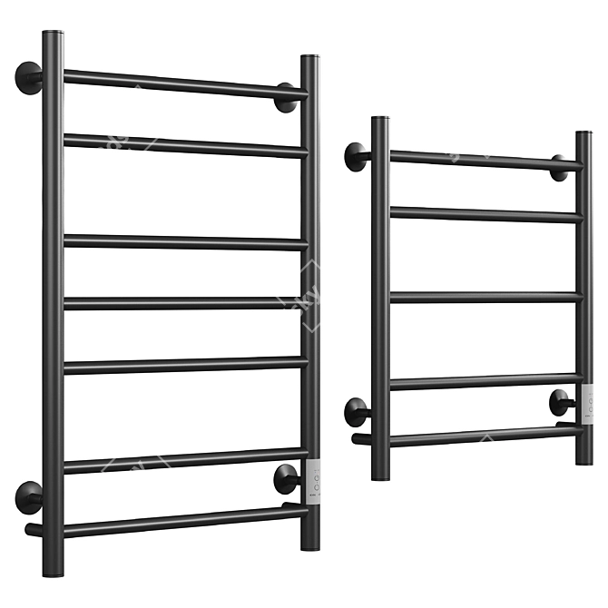 Sleek Electric Towel Warmer, Black 3D model image 1