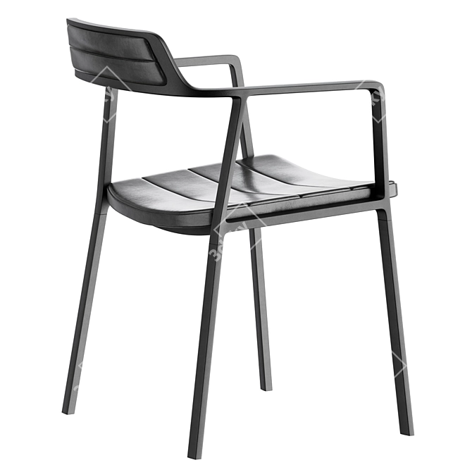Modern Minimalist Folding Chair 3D model image 2