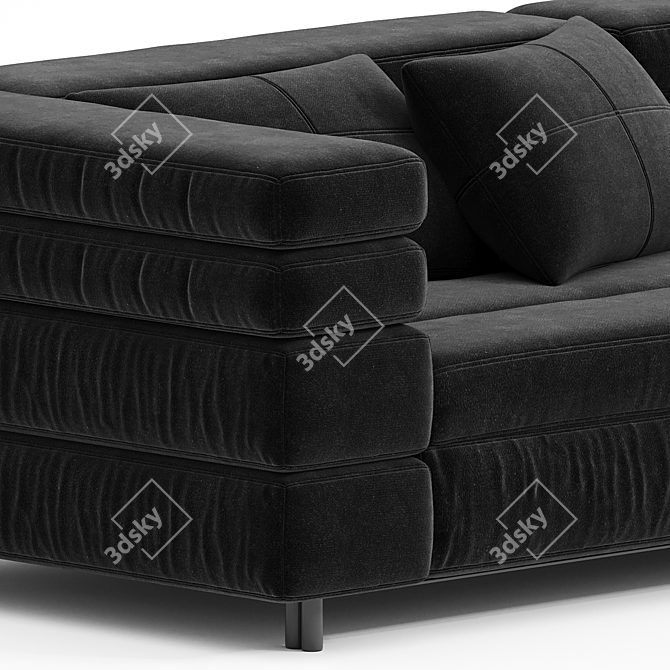 Luxurious Arketipo MAYFAIR Velvet Sofa 3D model image 2
