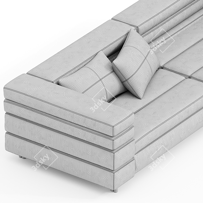 Luxurious Arketipo MAYFAIR Velvet Sofa 3D model image 4