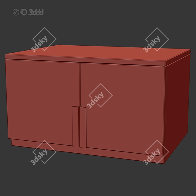 Modern Bedside Table by Voyage 3D model image 3