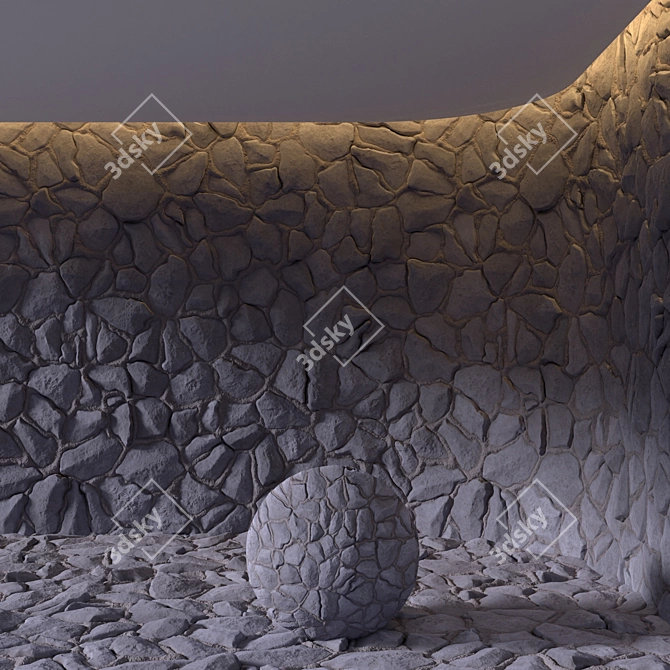 Field Stone Textures Pack | PBR 3D model image 7