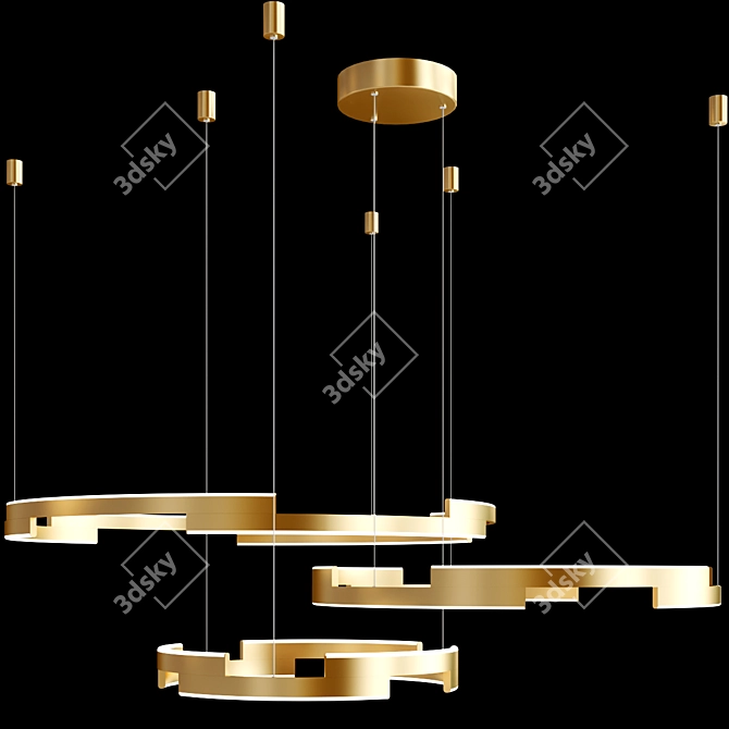 Elegant FILIPPA Chandelier Collection 3D model image 3