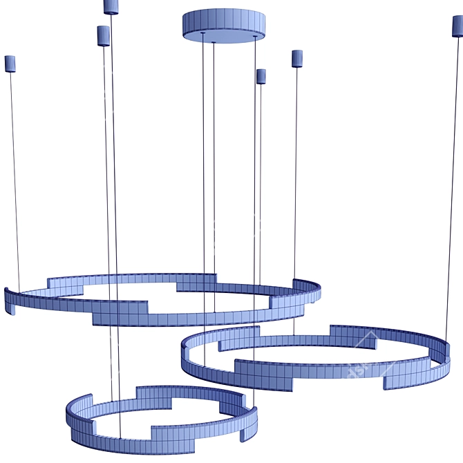 Elegant FILIPPA Chandelier Collection 3D model image 6