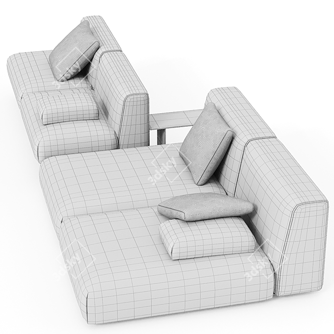 Stylish, Versatile Sofa N1 3D model image 3