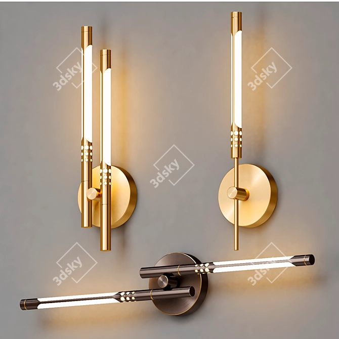 Modern Wall Lamp Vray Corona 3D model image 2