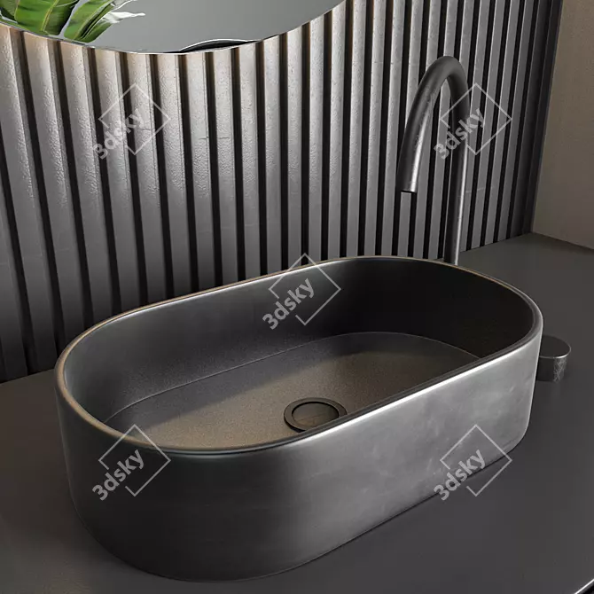 Modern Bathroom Furniture Set 63 3D model image 4