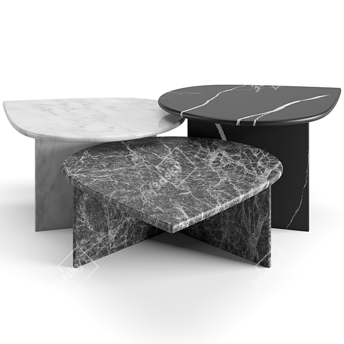 Elegant Eichholtz Naples Coffee Tables 3D model image 1
