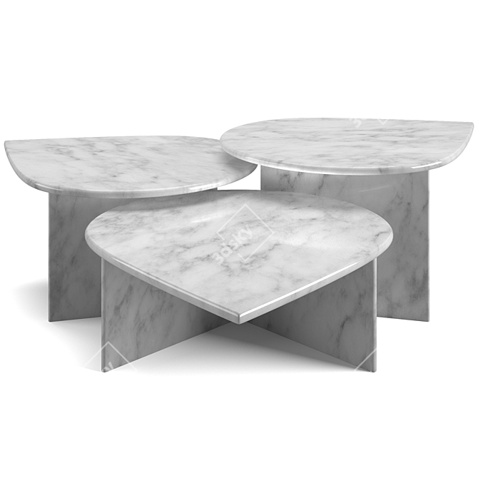 Elegant Eichholtz Naples Coffee Tables 3D model image 3