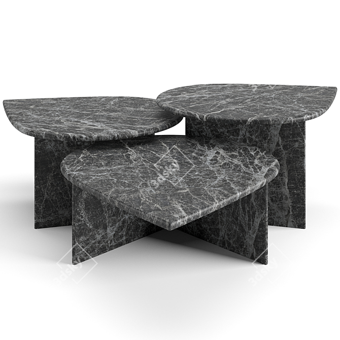 Elegant Eichholtz Naples Coffee Tables 3D model image 4