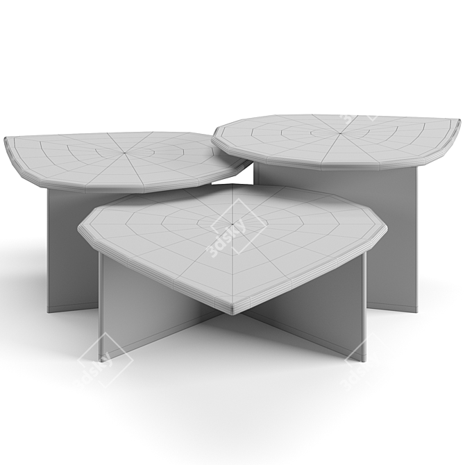 Elegant Eichholtz Naples Coffee Tables 3D model image 5