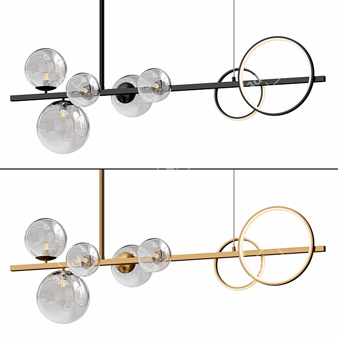 Modern Pendant Lamp 3D Model 3D model image 1