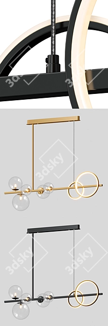 Modern Pendant Lamp 3D Model 3D model image 2